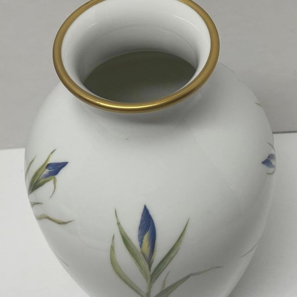 1980 Franklin Porcelain The Meadowland Bird Vase by Basil Ede Limited 11.5" - Picture 7 of 9
